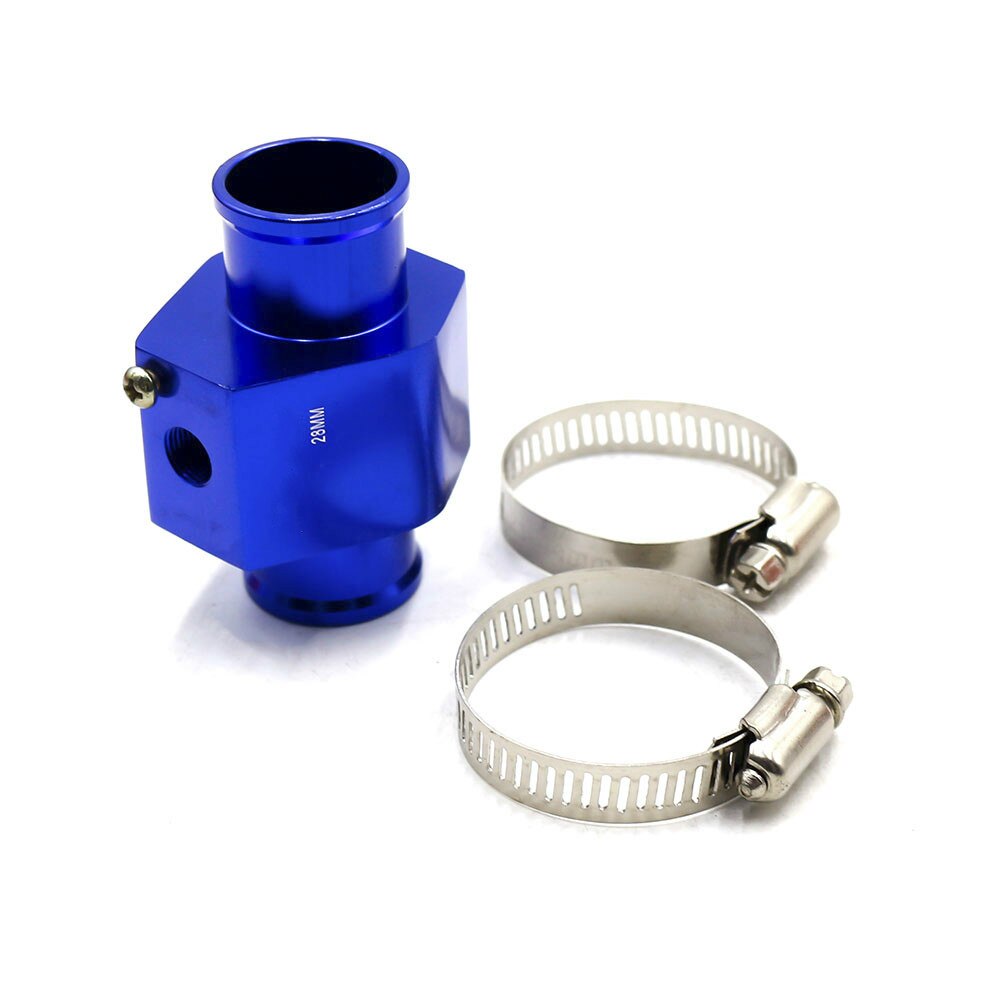 Water Temp Gauge Radiator Temperature Water Temp Joint Pipe Sensor 40mm 38mm 36mm 34mm 32mm 30mm 28mm Hose Adapter: 32mm blue