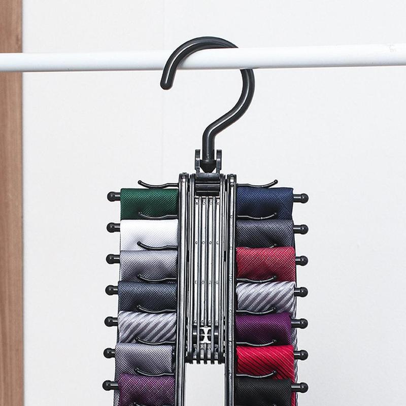 Multifunction Storage Rack Necktie Belt Organizer Rotating Tie Hanger Holder Closet Organization Wardrobe Finishing Rack