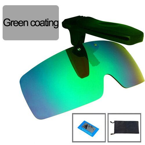 Polarisierte Angeln Gläser Hut Visiere Sport Clips Kappe Clip auf Sonnenbrille Für Angeln Radfahren Wandern Golf Brillen UV400: Coating green bag