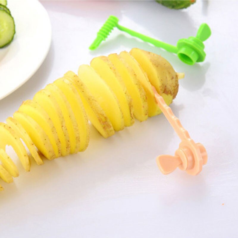 Rotary Manual Slicer Carrot Potato Fruit Vegetable Spiral Cutter Chef Cooking Carving Device Home Gadgets Color Send At Random