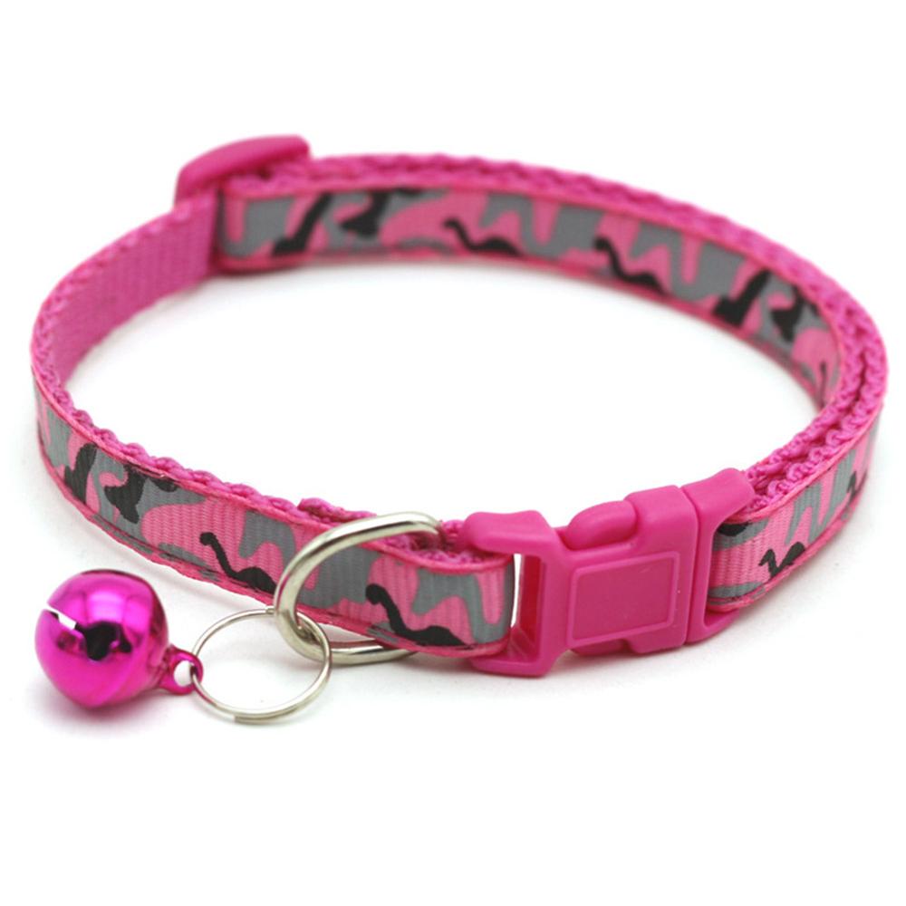 Mignon arête de poisson imprimé réglable chien chat collier détachable Nylon animal de compagnie chiot chien chaton chat collier avec cloches 19-32cm directe: 5