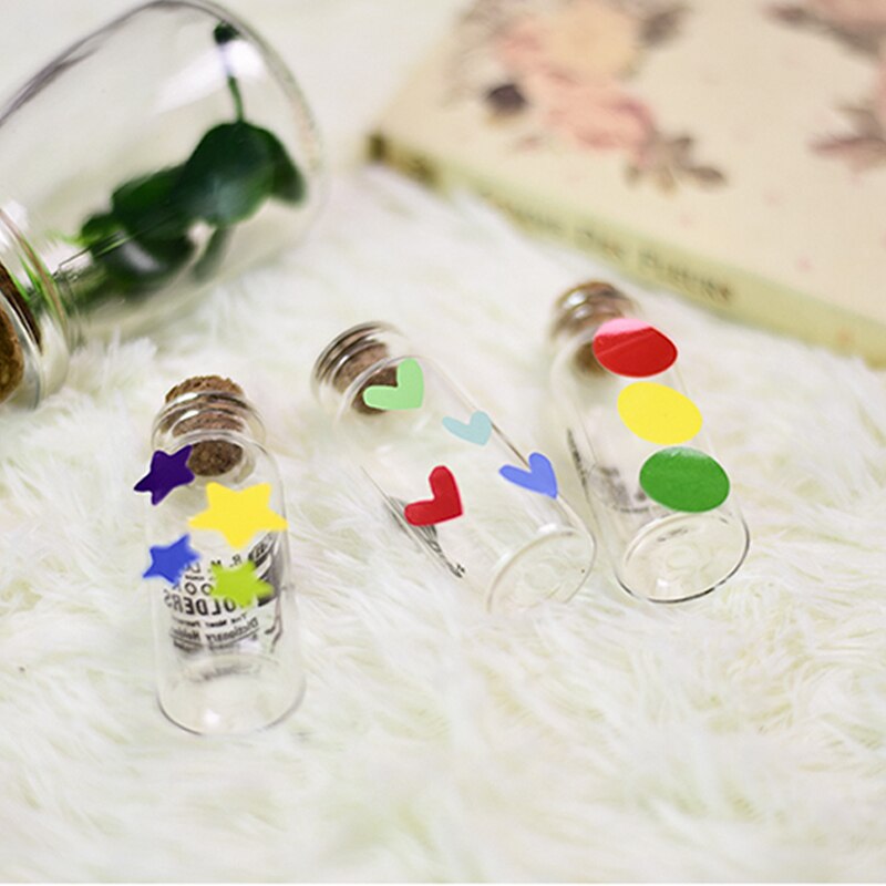 Kawaii Cartoon Dots Love heart Stickers Patterns Cute Stationery Sticker Decorative collage Scrapbooking planner Album aesthetic