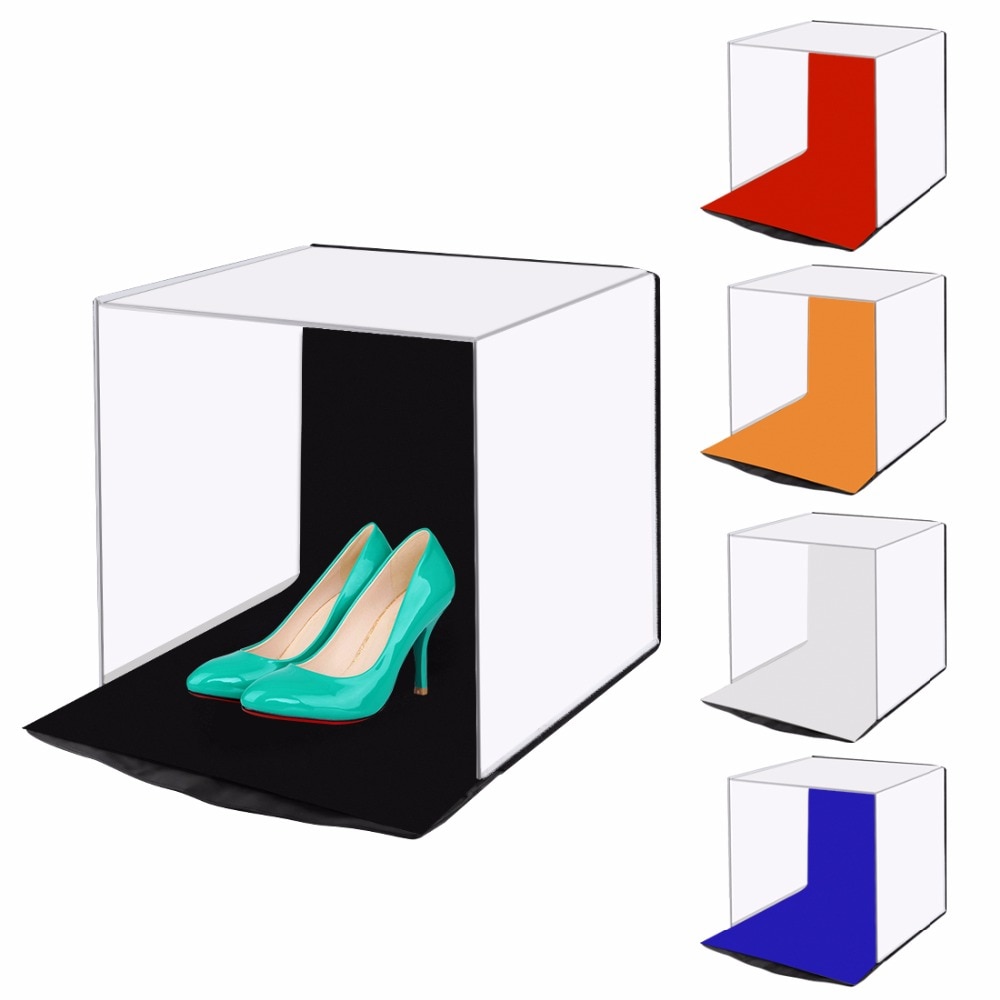 PULUZ 40*40cm 16"Photo studio box photograghy Softbox Portable Folding Studio Shooting Tent Box Kits with 5 background backdrops