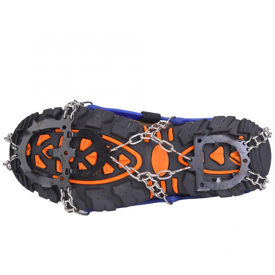 Outdoor Climbing Antiskid Crampons Winter Walk 14 Teeth Ice Fishing Snowshoes Manganese Steel Slip Shoe Covers