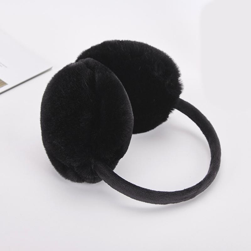 réglable fausse fourrure hiver cache-oreilles unisexe couleur unie casque fourrure casque pour filles en peluche oreille plus bandeau