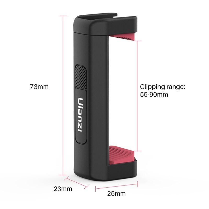 Ulanzi ST-19 Draagbare Telefoon Mount Telefoon Houder Klem Met Koud Schoen 1/4 ''Statief Mount Mic Led Licht Invullen vlog Accessoires