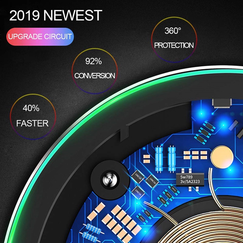 Pour XIAO mi mi 9 chargeur sans fil pour Samsung S9 S8 S7 EDGE S10 5G meilleur chargeur induction sans fil pour iphone xr Huawei mi