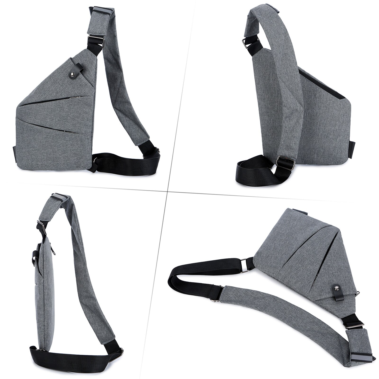 Lixada heren dames oxford heuptas schoudertas crossbody outdoor sport schoudertas borst dagelijks picknick canvas messenger bag bolsa