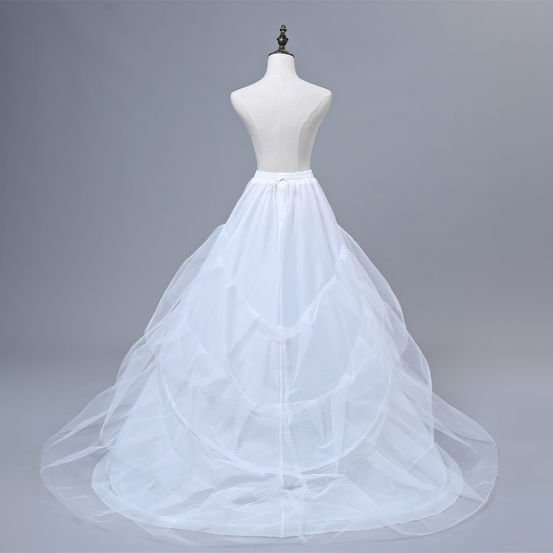 JIERUIZE-jupon blanc de , sous-jupe en Crinoline, 3 couches pour robes de mariée,