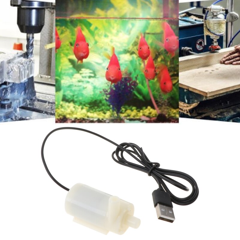 Micro Dompelpomp Fish Tanks Aquarium Usb Aangedreven Dc 5V 2-3L/Min Charger Mini Motor Water-pomp Accessoires