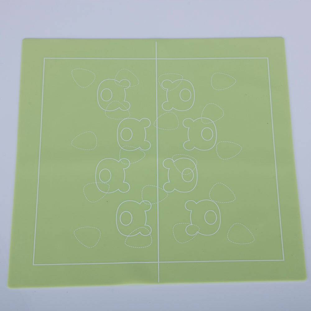 Siliconen bakmat voor taarten, antiaanbaklaag, schattige cartoon oppervlakteverf, vierkant, dubbelzijdige siliconen bakmat