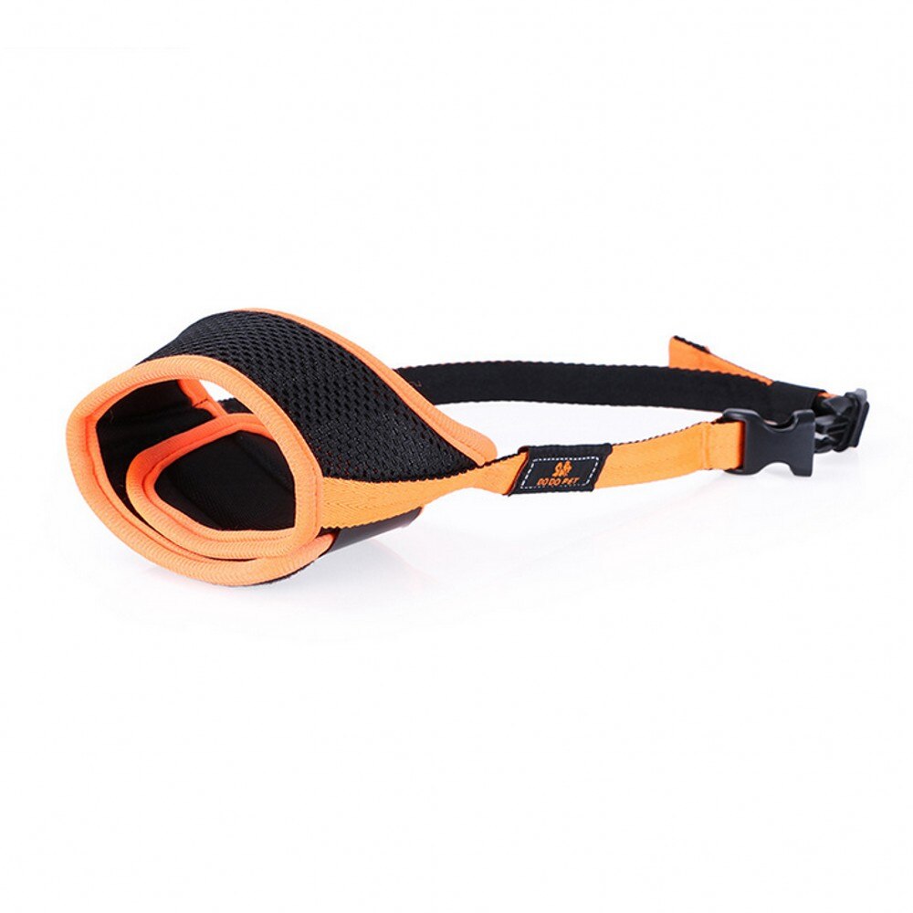 XS-XL Dog Muzzles Adjustable Nylon Breathable Dog Mouth Mask Anti Bark Bite Chew Small&amp;Large Dogs Muzzles Pet Training Supplies: Orange / XS