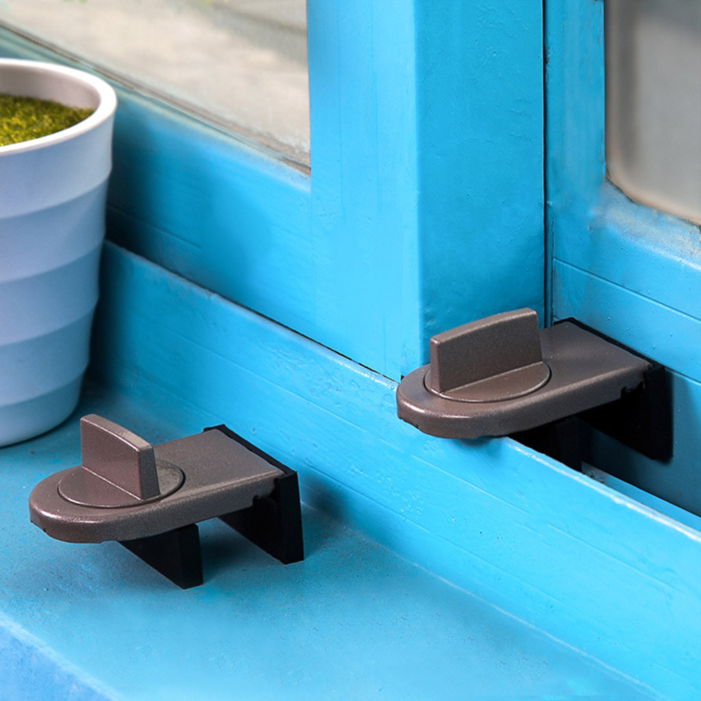 Window Security Lock Restrictor Door Safe Sliding Window Safety Catch Kids Child Security Sash Limit Child Safety Lock