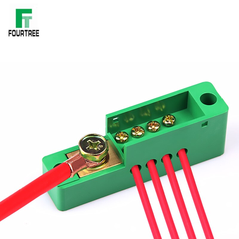 1PCS Unipolar Splitter Terminal Junction Box Metering Cabinet Wire Block Retardant Flame Electrical Accessories 1 In 4 Out
