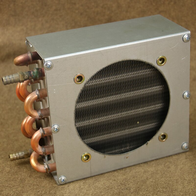 Radiador de condensador para congelador, refrigerador refrigerado por aire, con aleta de aluminio y tubo de cobre, intercambiador de calor con ventilador