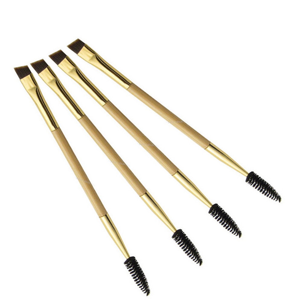 Eyebrow Brush Beauty Makeup Wood Handle Eyebrow Brush Eyebrow Comb Double Ended Brushes Make Up Beauty Tools