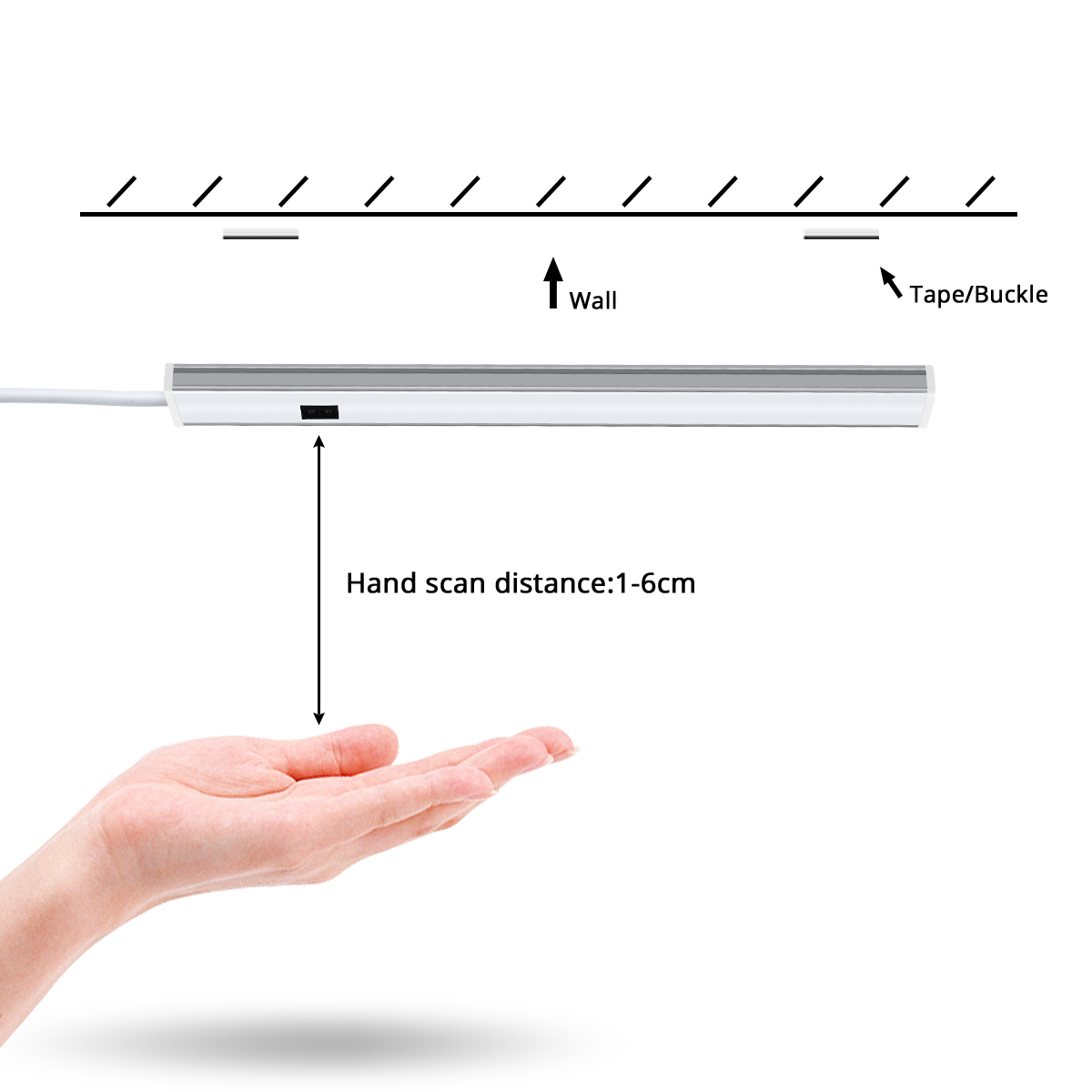 30CM /40CM /50CM LED Light Bar Tube Desk Lamp LED Under Bookshelf Light Reading Study Table Lamps DC12V Night Light