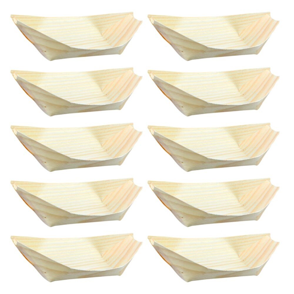 Disposable Sushi Plate Boat Shaped Dish Japanese Style Snack Tray Serving Dish