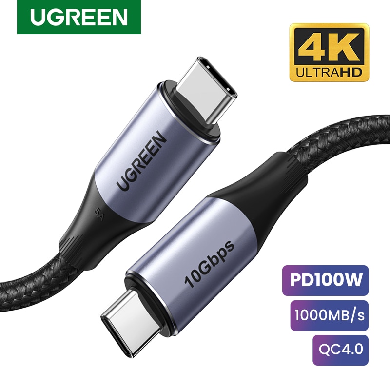 Ugreen 5A USB C a Tipo C Cavo per Macbook Pro PD100W USB 3.1 Gen 2 Veloce USB C Cavo per Samsung S9 Nota 9 Rapido Charge4.0 Cavo