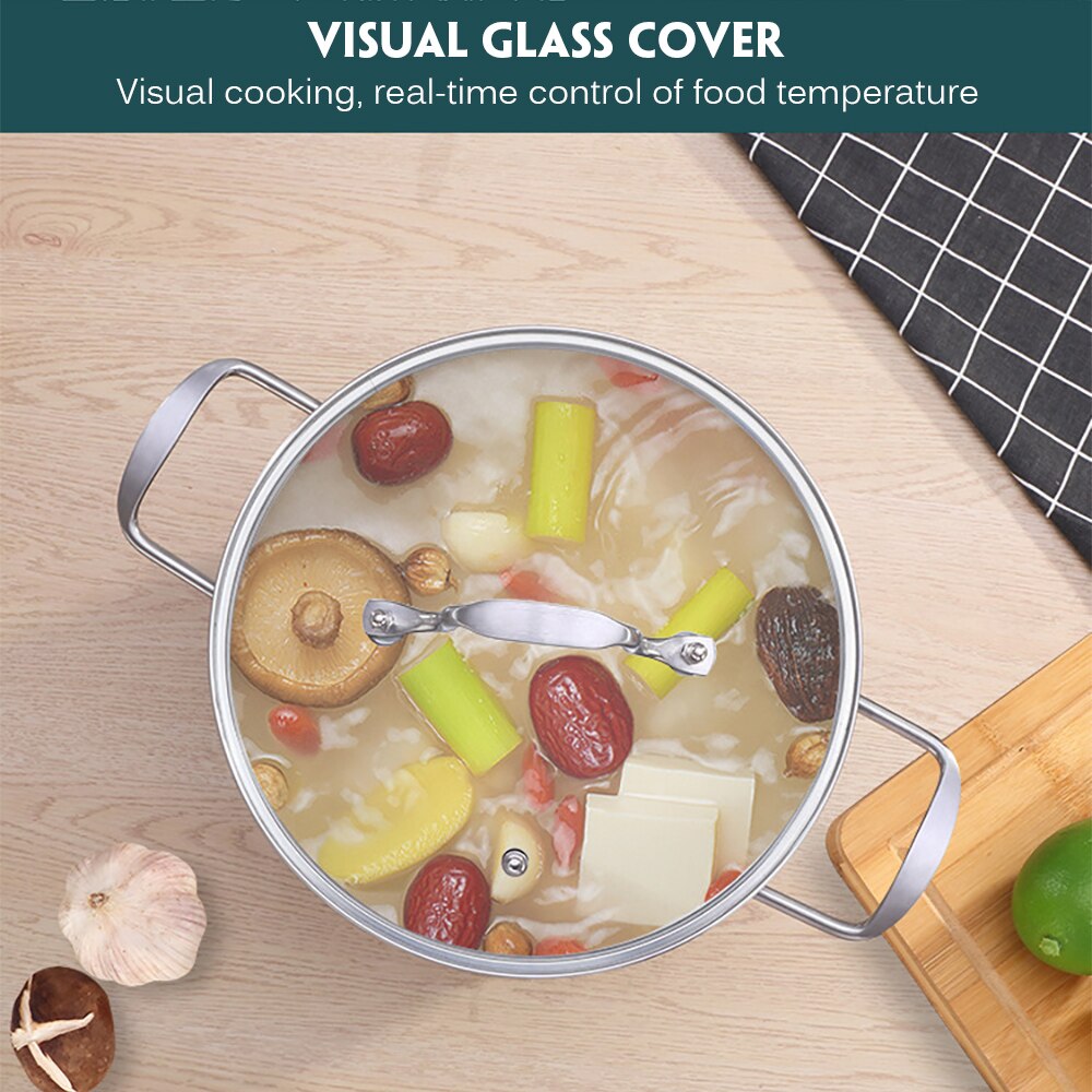 Stainless Steel Saucepan Soup Pot Dairy Saucepan And Noodle Soaking In Household Dormitory Kitchen Milk Pots Kitchen Tool