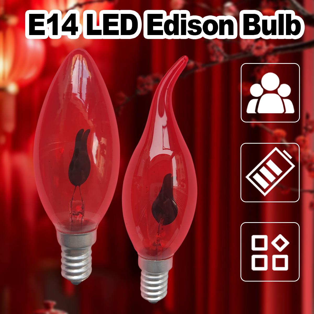 3W E14 220V Led vlam effect bol kaars vuurbollen lichteffecten thuisverlichting decoratieve Edison retro ampullen lichten vintage