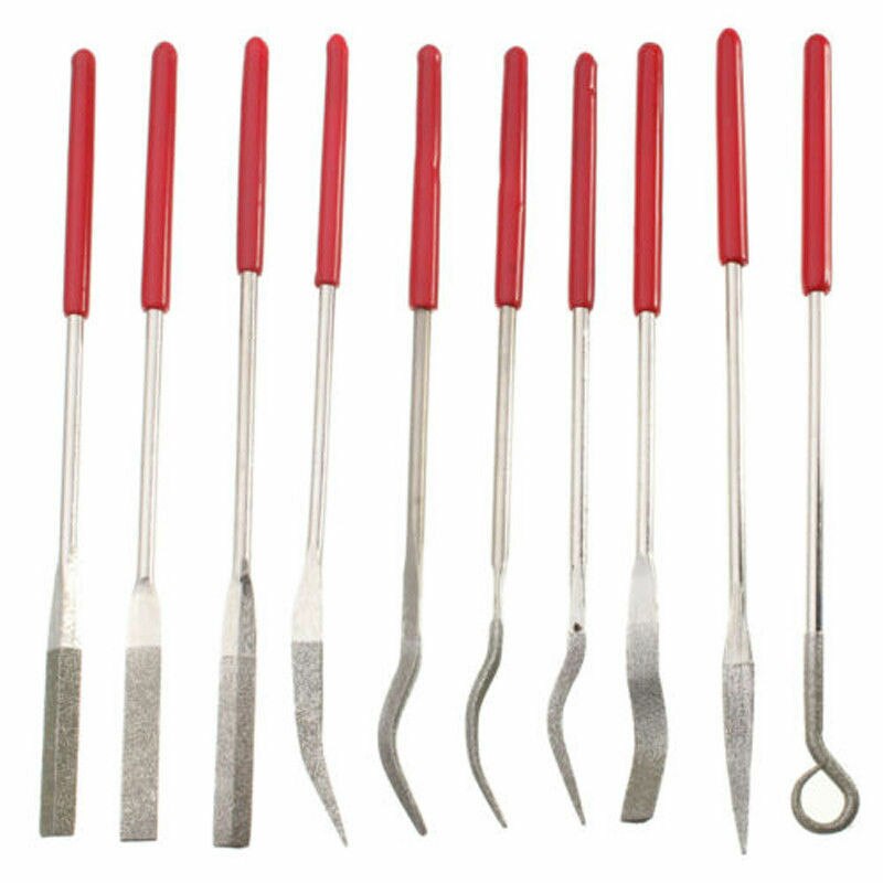 10 Stuks/set Diamant Coating Bestand Mechanische Horloge Sieraden File Tool Set