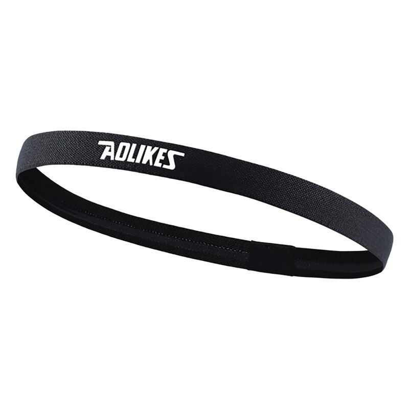 Outdoor sport 1pc yoga hair bands s headband anti-slip elastic rubber sweatband football biking running headscarf hairband: Black
