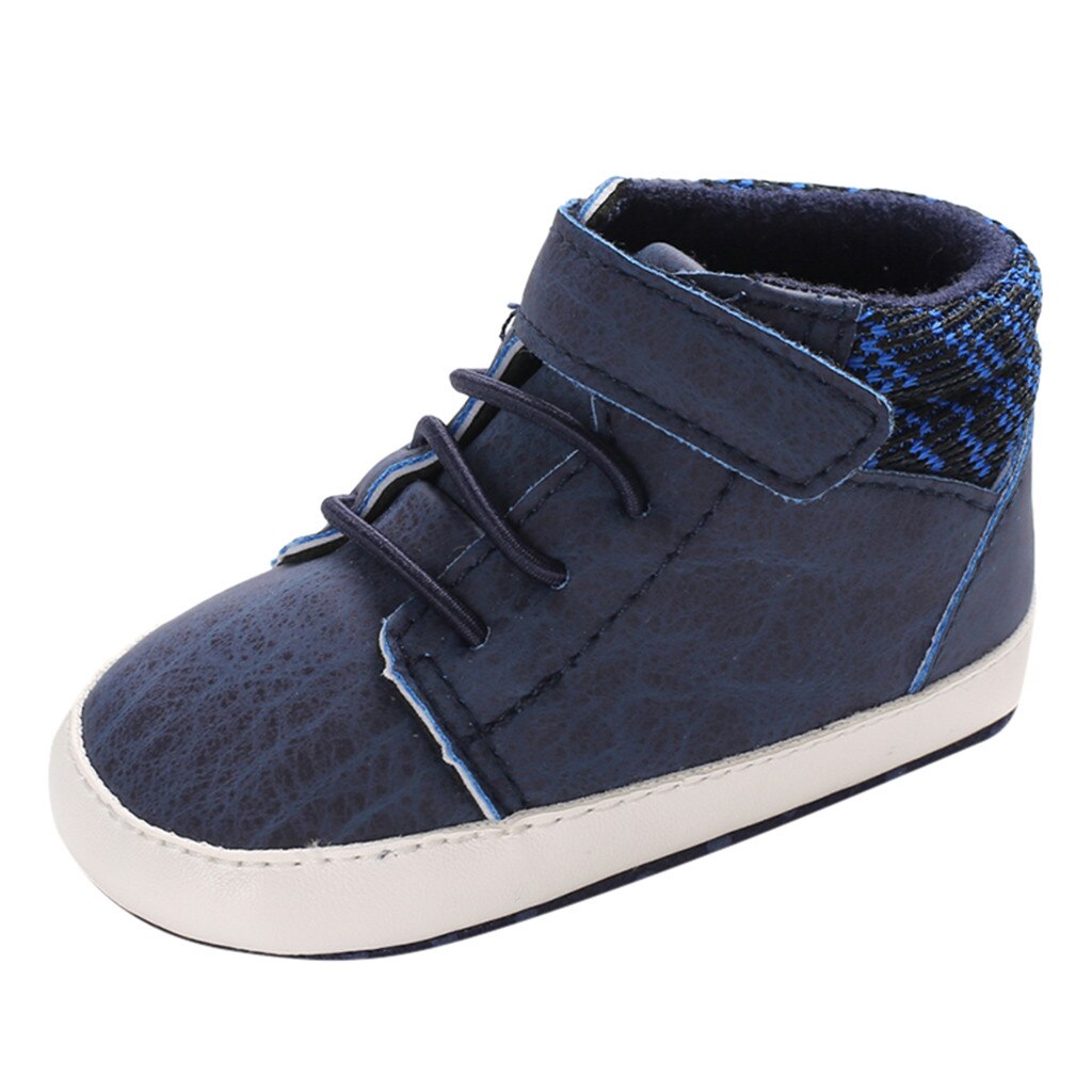 Nyfödd baby flickor pojkar tecknade skor första rullatorer mjuk sula skor sneakers