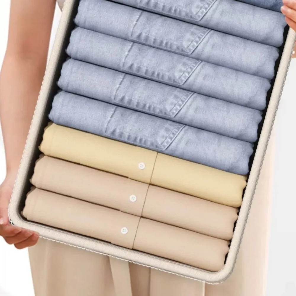 Opvouwbare canvas opbergdoos Kledingorganisator Broeken en truien Locker Huishoudelijke kledingkast Jeans opbergdoos Bespaar ruimte
