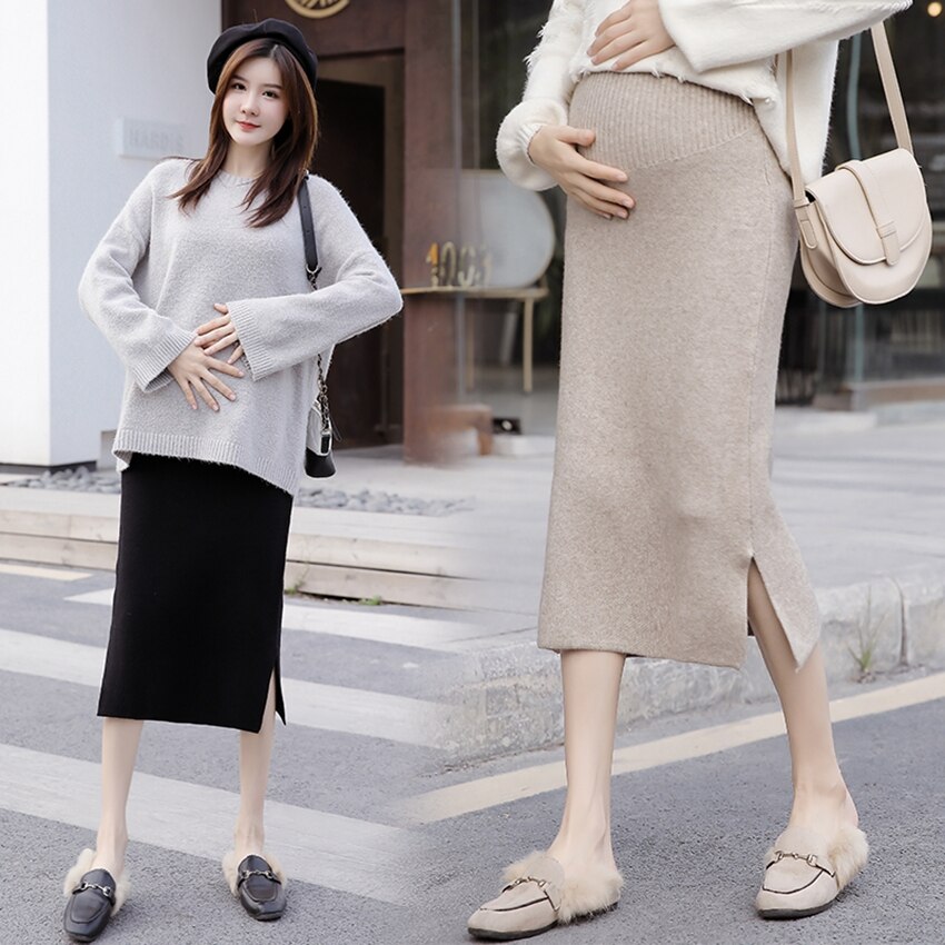 Kleding Lange Rok Zwangerschap Zwangere Vrouwen Herfst En Winter