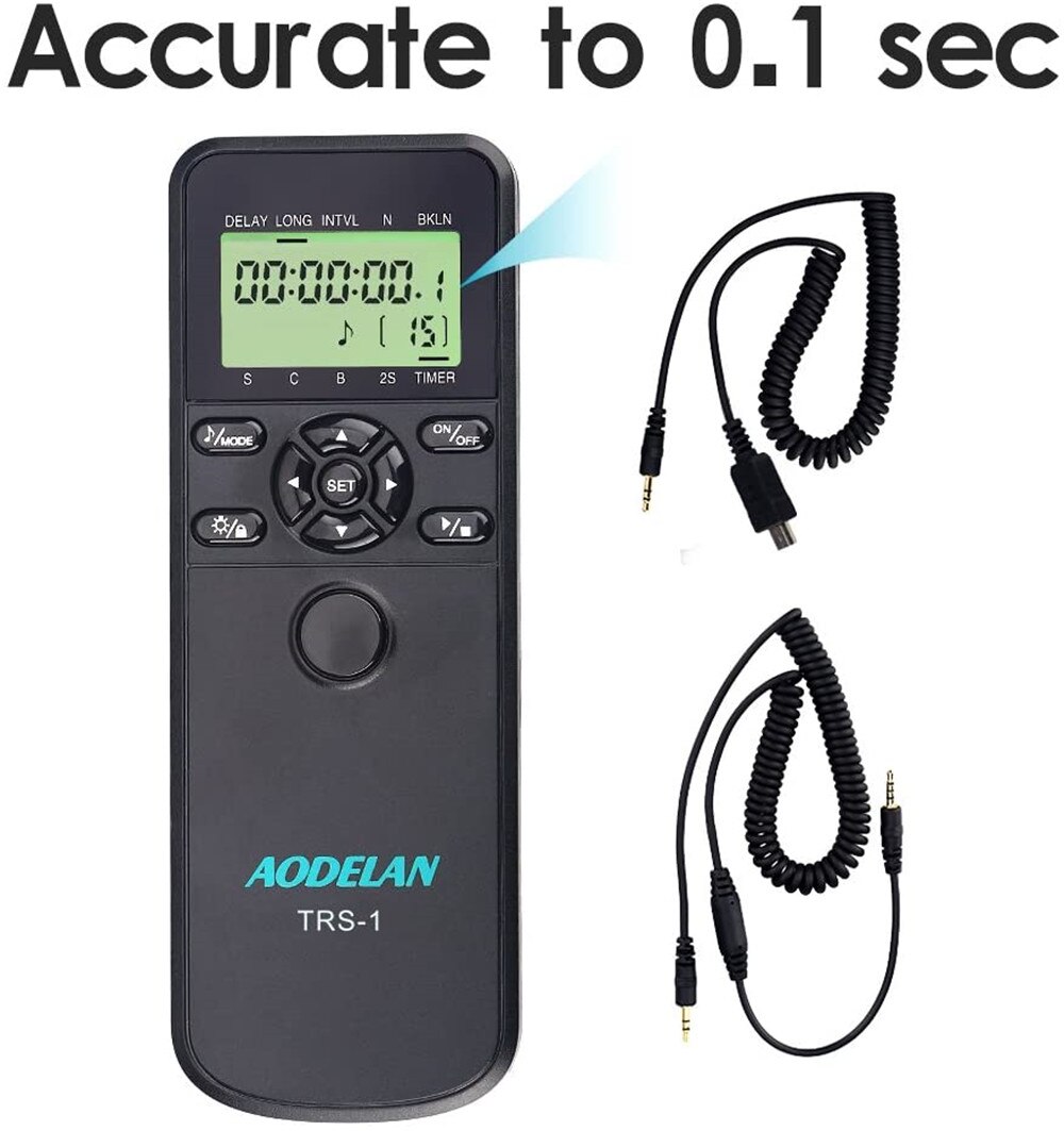 Telecomando del temporizzatore di intervallo di MC-DC2 di AODELAN per Nikon Z6II Z7II Z7 Z6 Z5 D750 D780 P1000 D7500 D7200 D5600 D5500 D5300