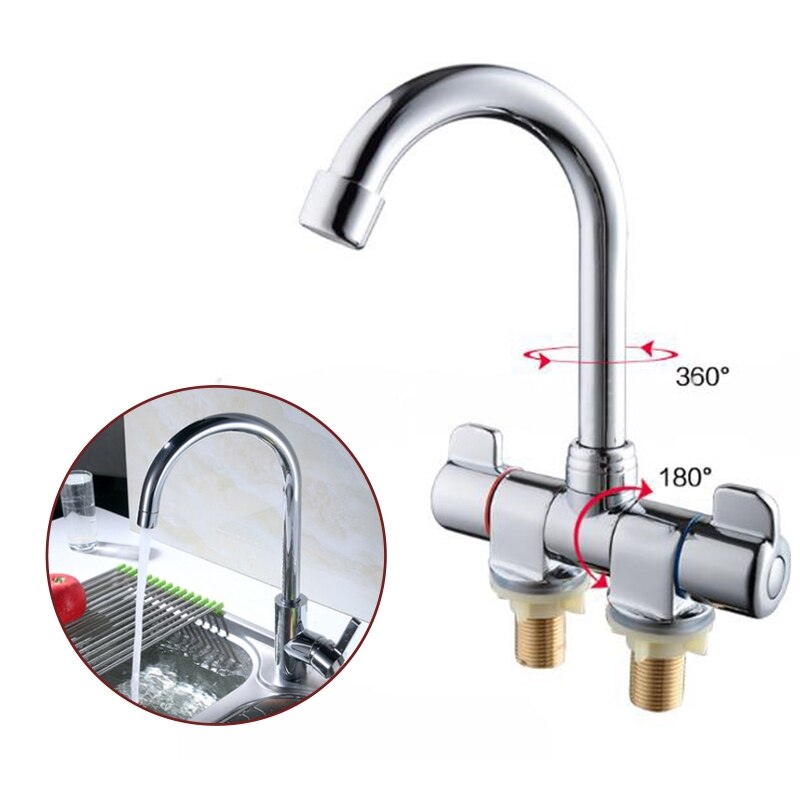 RV Folding 360 Rotation Faucet Kitchen Aerator Cold & Water Tap for Bathroom Deck Caravan RV