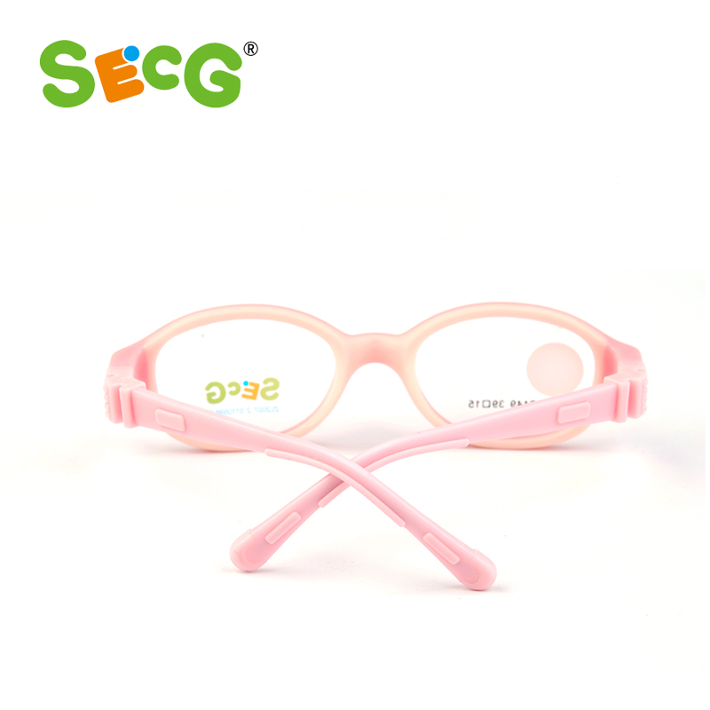 SECG-gafas ópticas con montura para niños, lentes de visión desmontables suaves y flexibles para Miopía