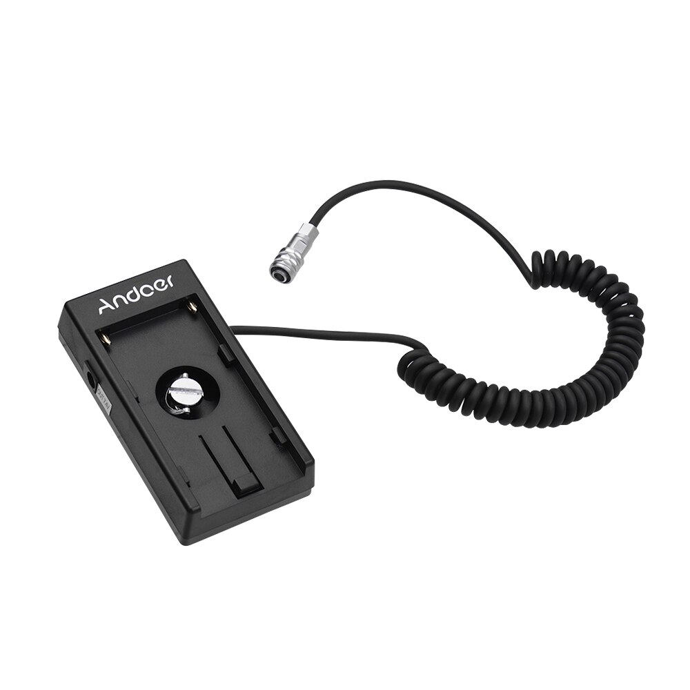 Andoer Blackmagic Cinema Camera Bmpcc 4K Voeding Mount Plaat Adapter Met Lente Kabel Voor Sony NP-F970 F750 F550 batterij