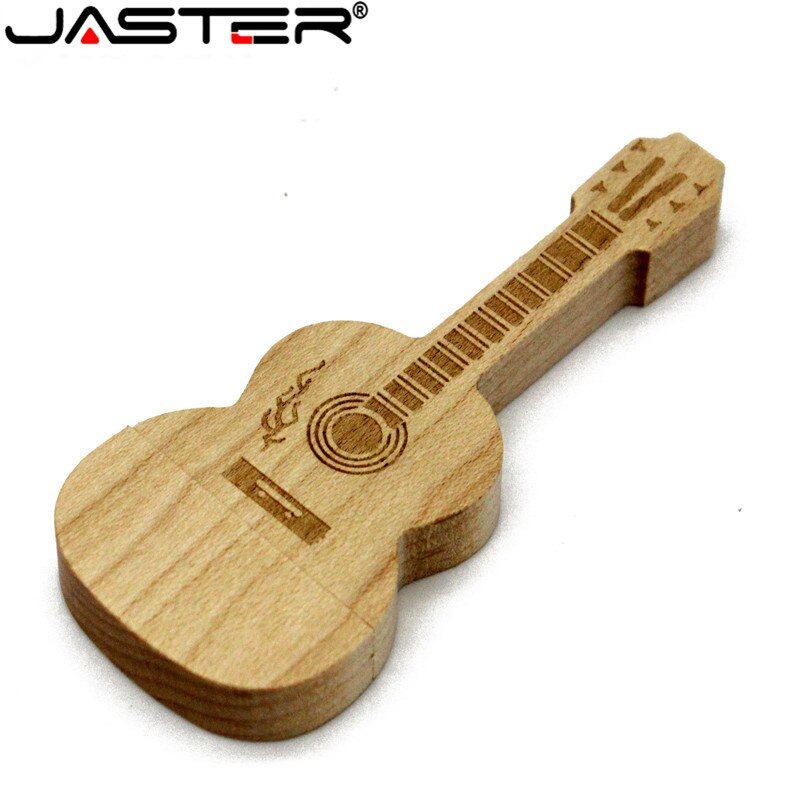 JASTER Holz gitarre usb-stick natürliche holz bambus-stick 64GB 32GB 16GB 4GB memory stick thumb drive freies individuelles logo