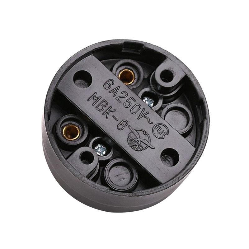 Retro Toggle Switch Flat Circular Light Switch Wall-mounted Single Control Light Switch 250V 6A Electrical Switch