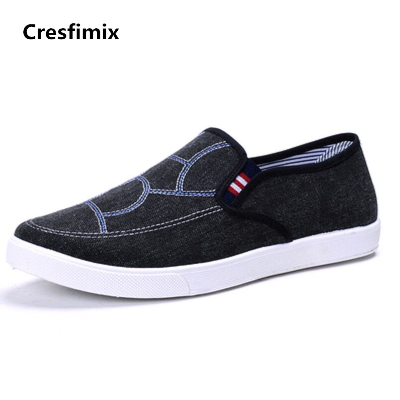 Cresfimix chaussures maskulines mann plus size blå dongerisko herre kule komfortable slip-on sko herre kule sko  b863