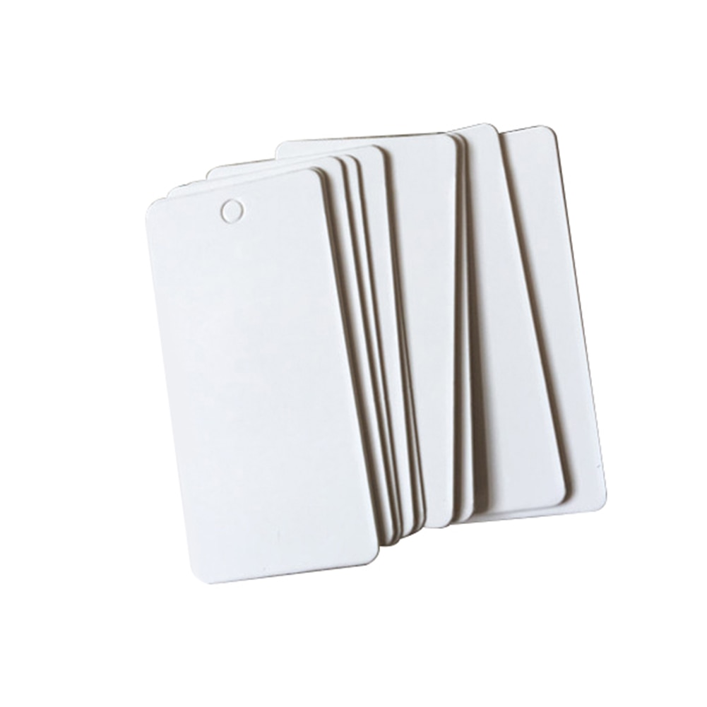 100 stk. 40 x 20mm hvide blanke etiketprismærker diy papirkort hangtags bogmærke