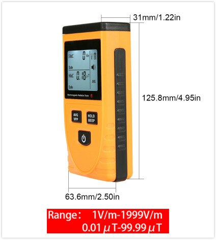 LCD Digital Electromagnetic Radiation Detector Sensor Electric Field Magnetic Field Prtection Tester Electrical Instruments