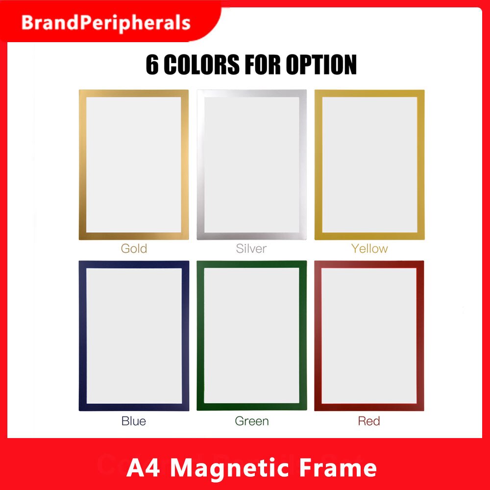 A4 Document Sign Holder Frosted Magnetic File Frame PVC Poster Picture Notice Display Frame for Wall Door