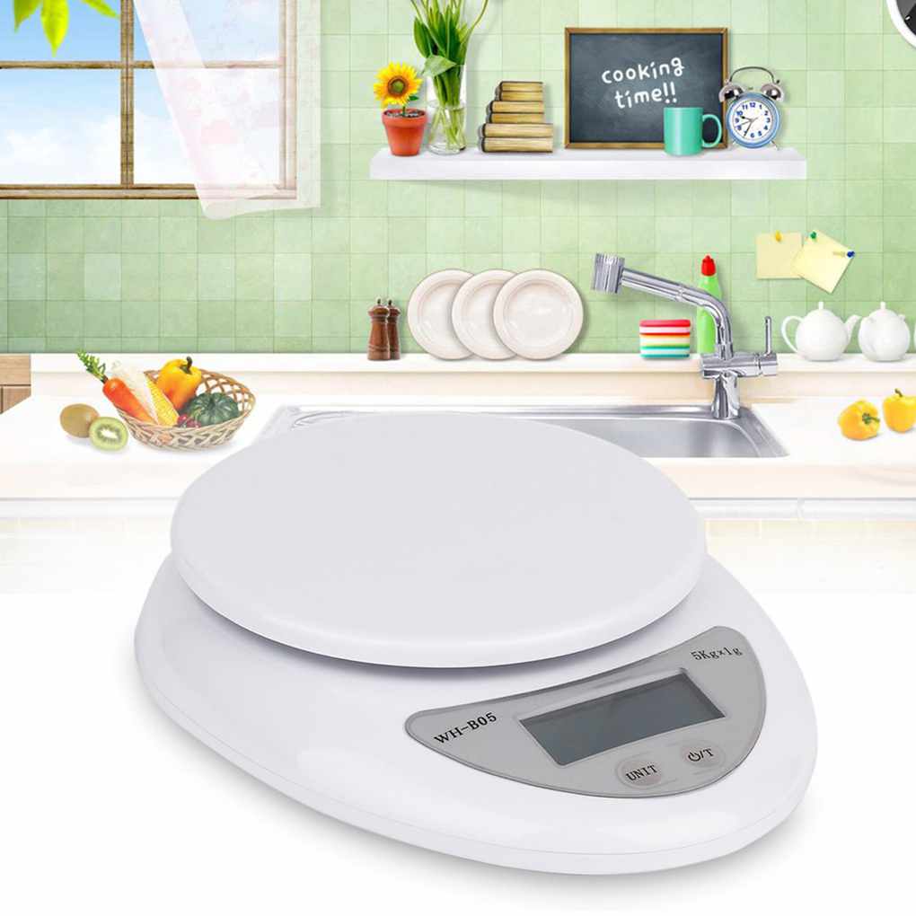 5kg / 1g Portable Digital Scale LED Electronic Scale Food Measurement Weight Battery Powered Measurement Weight Kitchen Gadget