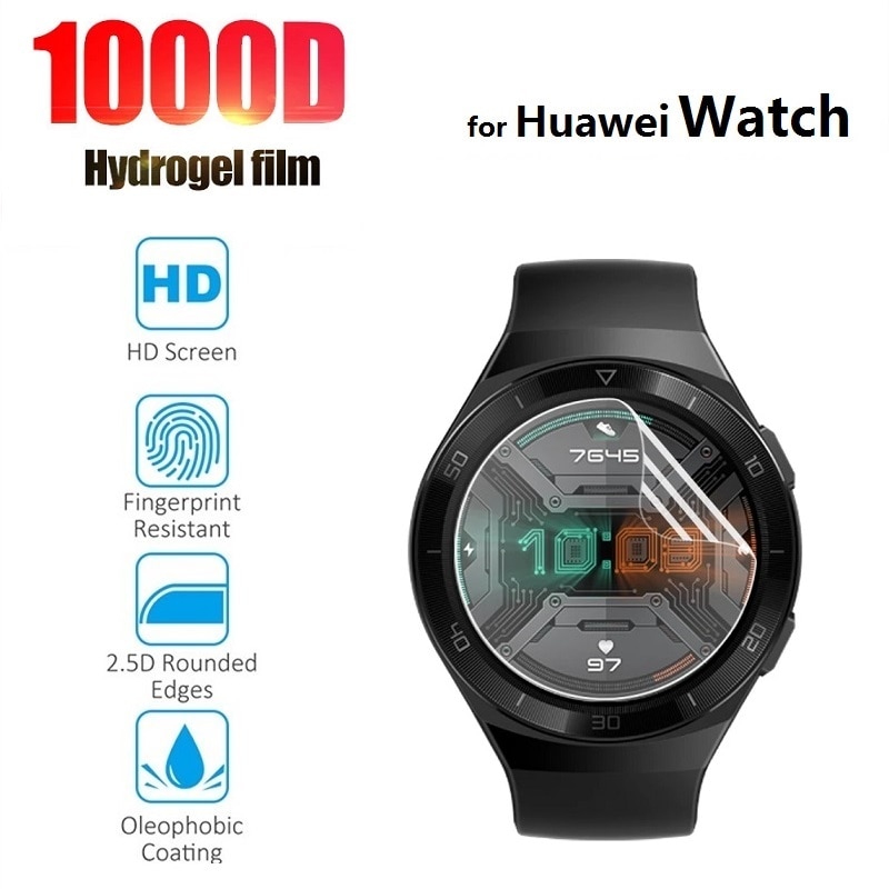 2 Stuks Beschermende Hydrogel Film Voor Huawei Watch Gt 2e (Geen Glas) screen Protector Voor Huawei Watch Fit Gt 2 Pro 2 46Mm 42Mm Folie