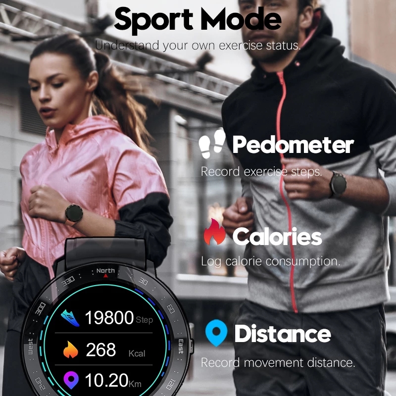 Noord Rand Mannen Outdoor Sport Horloge Hartslagmeter Fitness Mannen En Vrouwen Smart Horloge Bluetooth Voor android Ios