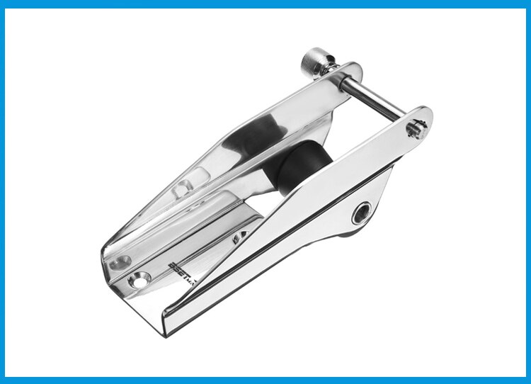 Stainless Steel 316 Heavy Bow Anchor Roller Fixed Anchor Fairlead Marine Boat Docking Nylon Roller Spring Loaded Pin Prevent