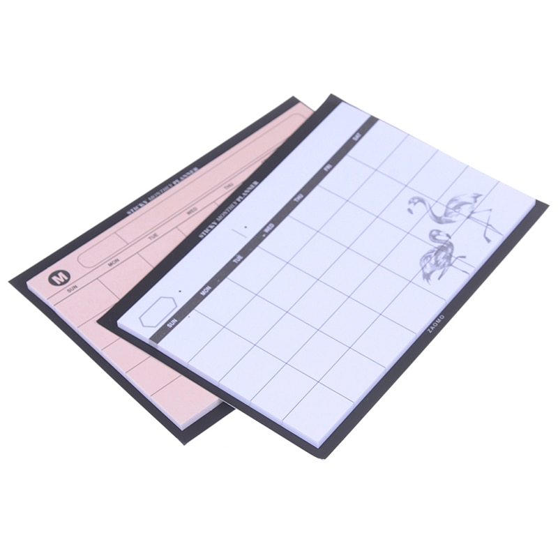 Simple Desktop Schedule Planner Monthly Plan Kawaii Mini Notebooks Office Supplies Work Efficiency Summary Organizer