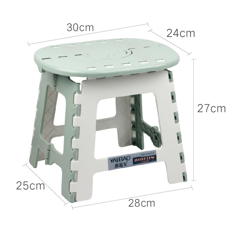 Sammenklappelig trappestol bærbar stol sæde til hjem badeværelse køkken have camping børn og voksne bruger  wy40209: Grøn-a