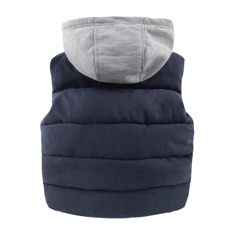 Chaleco de algodón acolchado con capucha para niños , ropa de invierno para niños, chaqueta para bebés, chaleco, chaleco con capucha, informal, cálido y grueso