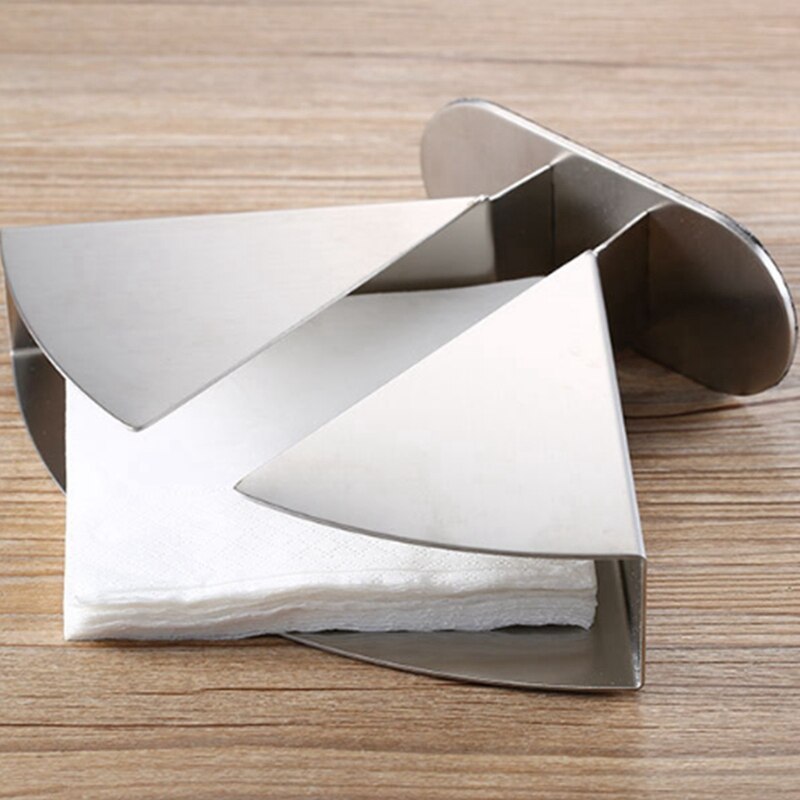 Stainless Steel Napkin Holder Paper Serviette Dispenser Vertical Decorative Tissue Rack Box for Dining Table