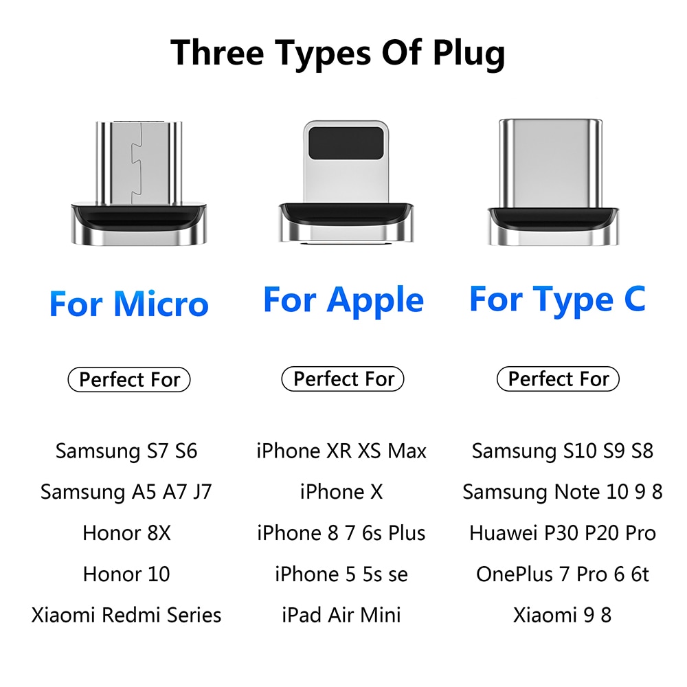 Zrse 3a magnetische kabel voor iphone samsung snel opladen micro usb-kabel type c kabels voor huawei oneplus xiaomi redmi note 7 k20