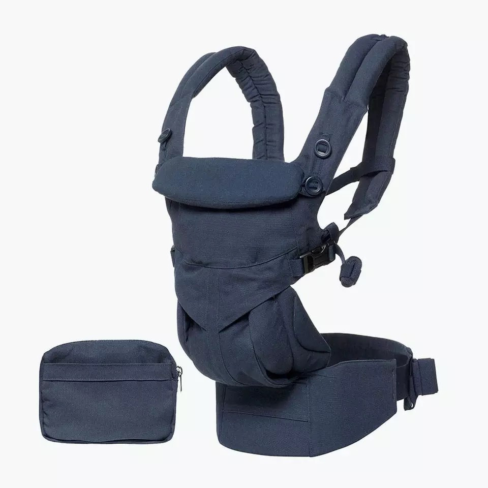 Ergonomische Draagzak 360 Omni Biologisch Katoen Vier Positie 360 Baby Carrier Ademende Koele Lucht Baby Carrier Rugzak: omni deel blue